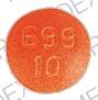 Pill 699 10 WATSON Orange Round is Hydroxyzine Hydrochloride