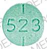 Pill 523 Green Round is Levothyroxine Sodium