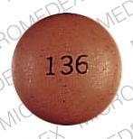 Pill 136 GEIGY Brown Round is Tofranil