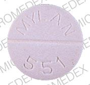 Tolazamide 500 mg (MYLAN  551)