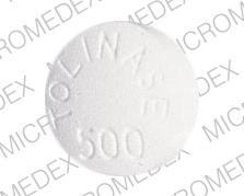 Pill TOLINASE 500 White Round is Tolinase