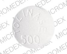 Pill TOLINASE 500 White Round is Tolinase