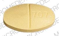 Pill TONOCARD 707 Yellow Oval is Tonocard