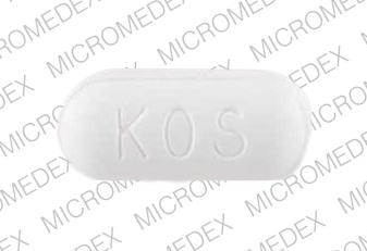 Pill KOS 1000 White Oval is Niaspan