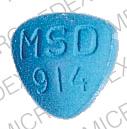 Pill MSD 914 TRIAVIL Blue Three-sided is Triavil 2-10