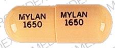 Nitrofurantoin (macrocrystals) 50 mg MYLAN 1650 MYLAN 1650 Front