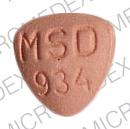 Pill MSD 934 TRIAVIL Brown Three-sided is Triavil 4-10