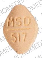 Pill MSD 517 TRIAVIL Orange Four-sided is Triavil 4-50