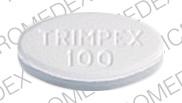 Pill ROCHE TRIMPEX 100 White Oval is Trimpex