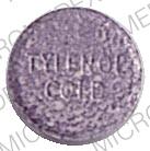 Pill TYLENOL COLD TC Purple Round is Tylenol Cold Children's