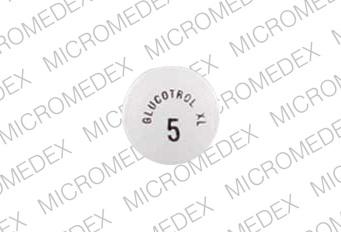 Pill GLUCOTROL XL 5 White Round is Glucotrol XL