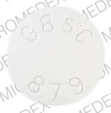 Pill 2 G85C 879 White Round is Aspirin and codeine