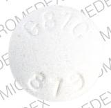 Pill 4 G87C 879 White Round is Aspirin codeine