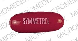 Pill DU PONT SYMMETREL Red Oval is Symmetrel