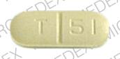 Pill T 51 W Yellow Oval is Talwin NX