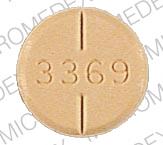 Pill 3369 RUGBY Yellow Round is Bethanechol Chloride
