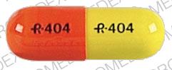 Pill R 404 Orange Capsule-shape is Tetracycline