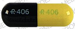 Pill R406 Yellow Capsule/Oblong is Tetracycline