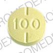 Pill LOGO 100 Yellow Round is Levothroid