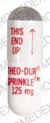 Pill THEO-DUR SPRINKLE 125 mg THIS END UP White Capsule/Oblong is Theo-dur sprinkle