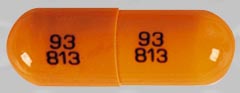 Pill 93 813 93 813 Orange Capsule-shape is Nortriptyline Hydrochloride
