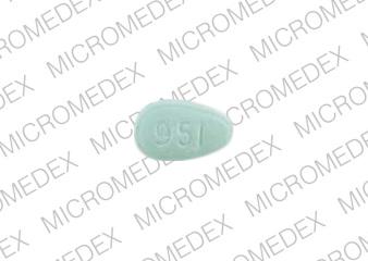 Pill MRK 951 Green Egg-shape is Cozaar