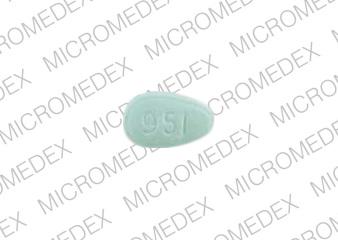 Pill MRK 951 Green Egg-shape is Cozaar