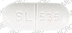 Pill SL 535 White Capsule/Oblong is Guaifenesin
