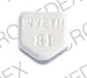 Pill A WYETH 81 White Five-sided is Ativan