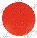 Thioridazine hydrochloride 50 mg GG 33 50 Front