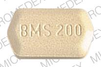 Pill BMS 200 33 Yellow Six-sided is Serzone