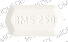 Pill BMS 250 41 White Six-sided is Serzone
