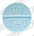Pill GG 240 Blue Round is Glyburide