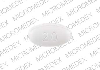 Pill PD 156 20 White Elliptical/Oval is Lipitor