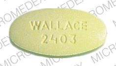Pill SOMA CC WALLACE 2403 Yellow Oval is Soma compound with codeine
