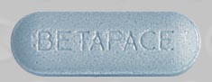 Pill 240 mg BETAPACE Blue Capsule/Oblong is Betapace