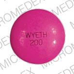 Pill WYETH 200 Pink Round is Sparine