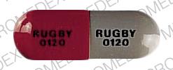 Pill RUGBY 0120 RUGBY 0120 Red Capsule/Oblong is Cephalexin