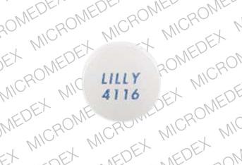 Pill LILLY 4116 White Round is Zyprexa