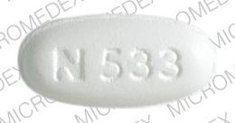 Pill N533 White Oval is NAPROXEN SODIUM