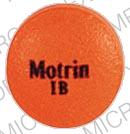 Pill MOTRIN IB Orange Round is Motrin