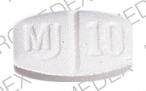 Pill BUSPAR MJ 10 White Barrel is BuSpar
