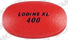 Pill LODINE XL 400 Red Oval is Lodine XL