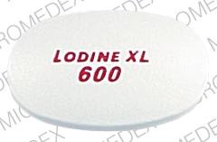 Pill LODINE XL 600 White Oval is Lodine XL