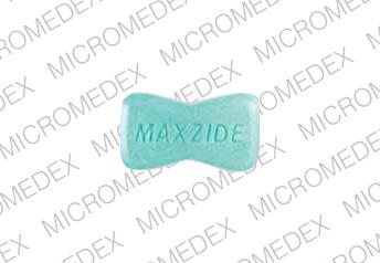 Pill B M9 MAXZIDE Green Figure eight-shape is Maxzide-25