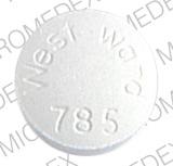 Aspirin, butalbital and caffeine 325 mg / 50 mg / 40 mg West-ward 785