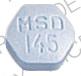 Pill PRINZIDE MSD 145 Blue Six-sided is Prinzide