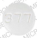 Pill 377 MYLAN White Round is Naproxen