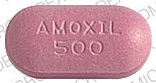 Pill AMOXIL 500 Pink Oval is Amoxil