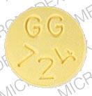 Pill GG 724 Yellow Round is Naproxen